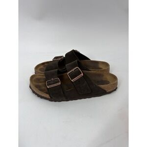 Birkenstock Arizona Suede Leather Soft Footbed Sandals Women's Size 7 / 38 Mocha